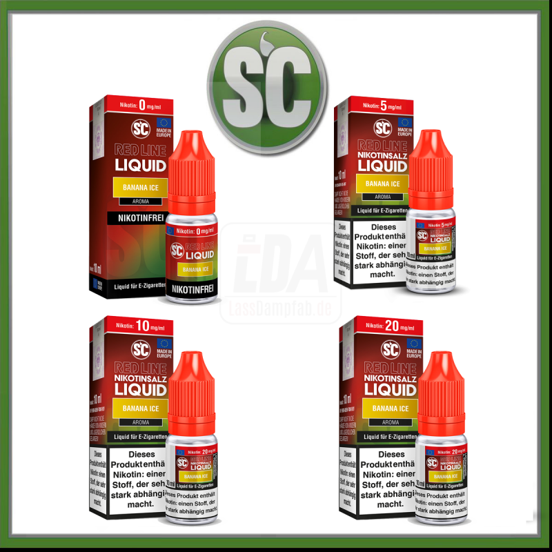 SC - Red Line - Banana Ice - Nikotinsalz Liquid 10...