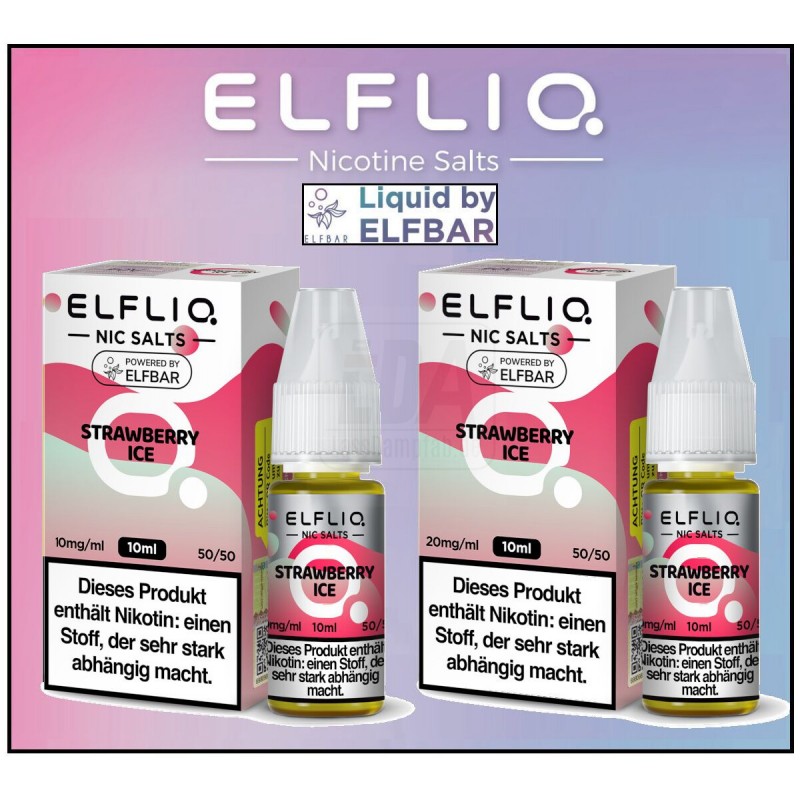 ELFLIQ Nikotinsalz Liquid Strawberry Ice 10 ml