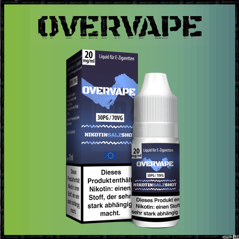 Overvape - Nikotinsalz Shot 10 ml 20 mg/ml 30PG / ...