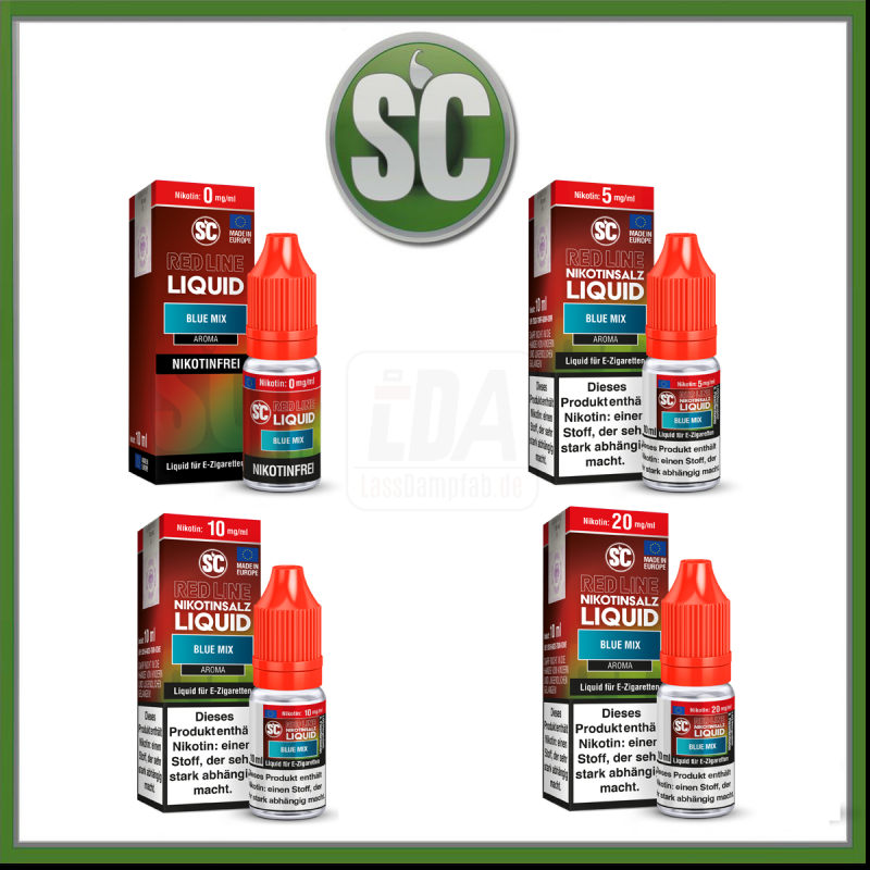 SC - Red Line - Blue Mix - Nikotinsalz Liquid 10 m...