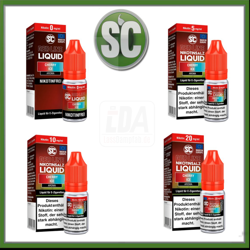 SC - Red Line - Cherry Ice - Nikotinsalz Liquid 10...