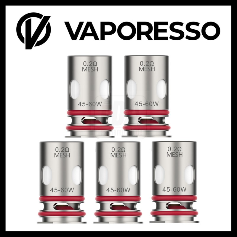 Vaporesso GTX Mesh Verdampferkopf 0,2 Ohm (5 Stüc...