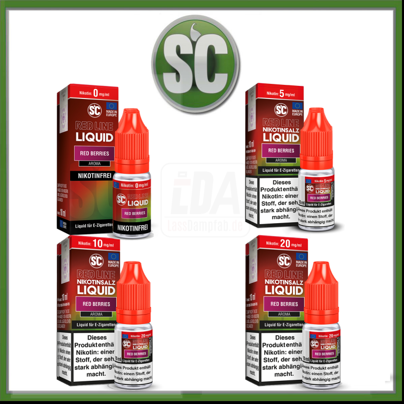 SC - Red Line - Red Berries - Nikotinsalz Liquid 1...