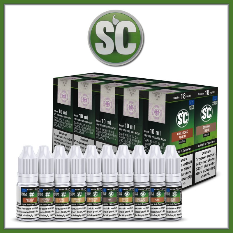 SC E-Zigaretten Liquid Tobacco Probierbox