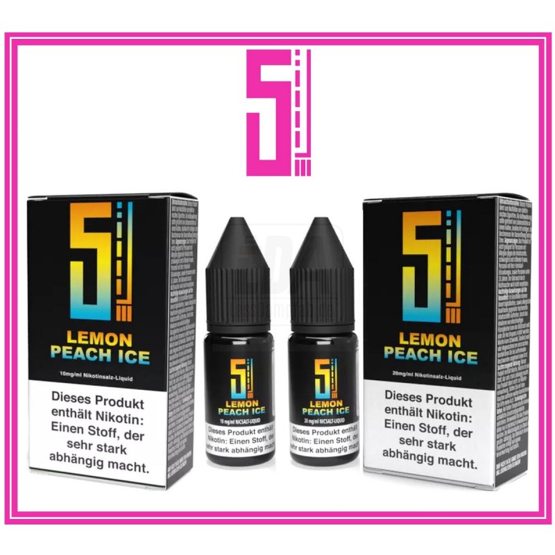 5EL Nikotinsalz Liquid Lemon Peach Ice 10 ml