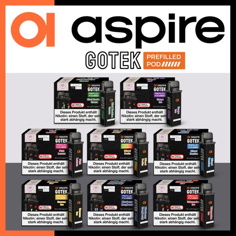 Aspire GoTek Prefilled Pod (2 Stück pro Packung)