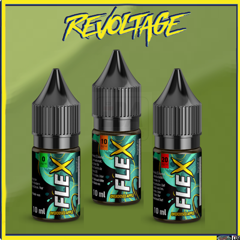 Revoltage FLEX Nikotinsalz Liquid Overdosed Apple ...