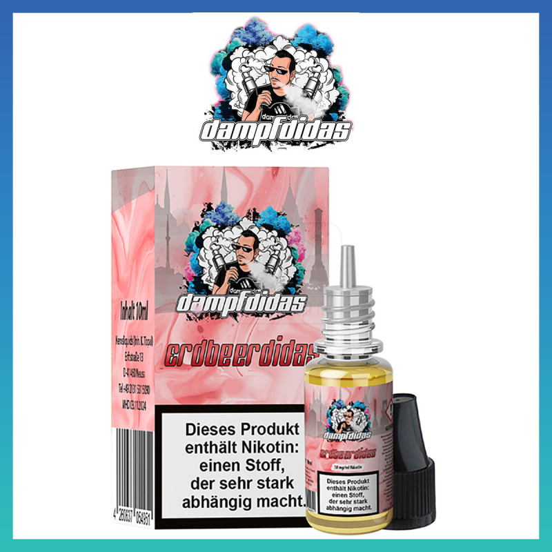 Dampfdidas Nikotinsalz Liquid Erdbeerdidas 10ml